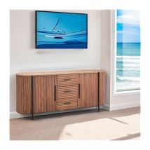 Pier Import - Enfilade 2 portes côtés arrondis bois naturel trani