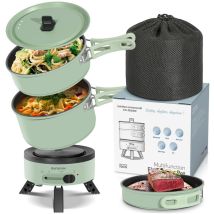 Homecall - enfrifam Elektrische Multipfanne Elektrische Hot Pot, Multikocher, Elektrische Pfannen, Campingkocher 700,00 w, Fondue Set, Ideal für Büro