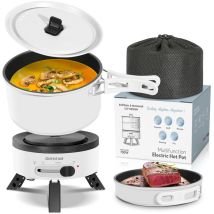 Homecall - enfrifam Elektrische Multipfanne Elektrische Hot Pot, Multikocher, Elektrische Pfannen, Campingkocher 700,00 w, Fondue Set, Ideal für Büro