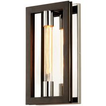 Enigma 1 Wandleuchte aus Bronze mit poliertem Edelstahl