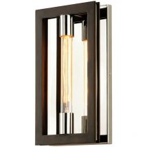 Enigma Applique a 1 luce in bronzo con acciaio inossidabile lucido