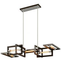Hudson Valley Lighting - Enigma Bronze linéaire à 5 ampoules avec acier inoxydable poli