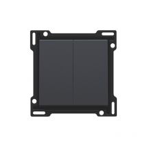 Enjoliveur interrupteur double intense Niko anthracite 122-61505