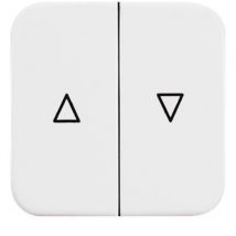 Busch-jaeger - 2504-214 plaque de recouvrement, interrupteur bouton-poussoir de jalousie, blanc alpin, reflex si