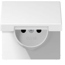 Enjoliveur - pour prise de courant 2p+t - ls - avec couvercle - blanc Jung ls1521fklwwpl1