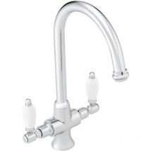 Dorchester Kitchen Mixer Tap Dual Flow Chrome - Enki