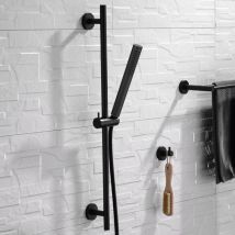 Enki - Pencil Shower Slider Rail Kit Adjustable Black ES022