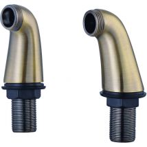 Bath Tap Legs Pair Deck Mounting Standard Antique Bronze - Enki
