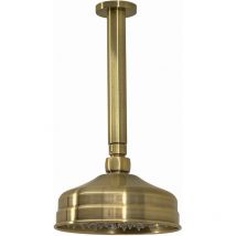 Enki - Shower Head & Arm Ceiling Fixed Antique Bronze 150mm