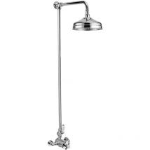 Trafalgar Rain Shower Set Angled Thermostatic Chrome 200mm - Enki