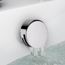 Freeflow Slimline Bath Filler Round Overflow Waste Chrome - Enki