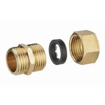 Racor macho de latón M1/2' (15x21) con junta mixta para tubo de cobre NOYON & THIEBAULT - Ø 14 mm - 412G-1514L1