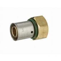 Racor recto a presión th para tubo per Noyon&thiebault 16 mm tuerca hembra libre F3/4' (20x27) Anillo de engaste de acero inoxidable - 3785-2016L1