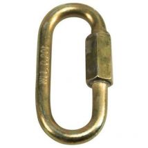 Mosquetón de apretar galvanizado amarillo 8,0mm (por 50)
