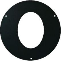 Kasart - Enregistrer la rosace elliptique 45 a paisseur 1,2 mm 15 cm 150 mm en acier noir