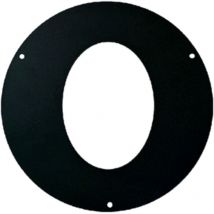 Kasart - Enregistrer la rosace elliptique 45 a paisseur 1,2 mm 8 cm 80 mm en acier noir