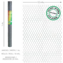 Saturnia - enrejado triple torsion 25 / ancho 100 cm. rollo 10 metros uso domestico