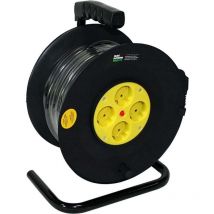 Mader - Enrollacable Electricidad 4 Tomas Tt 3X1,5Mm 50Mt