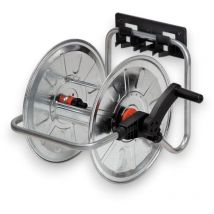 Enrollador de manguera de jardín portátil de pared para mangueras de 50 m 1/2'.