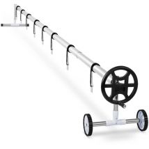 Uniprodo - Enrollador para piscina - de 4,2 a 5,2 m - móvil - acero inoxidable - 8 correas