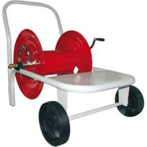 Enrollador profesional de mangueras de acero con ruedas