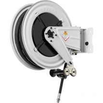 Enrouleur air et eau 15 m ø g 1/2 (f) 20 bars Acier peint avec enroulement automatique et support mural pivotant Raasm RA.8420.104