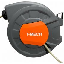 T-mech - Enrouleur de Tuyau Arrossage Dévidoir Automatique 30m+2m Amovible Pivotant 180 ° Mural Transportable 8 Fonction de Pulvérisation