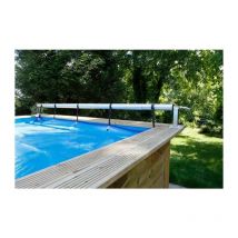 Ubbink - Enrouleur de bâche à bulles pour piscine en bois Premium