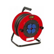 Ceba - Enrouleur cable h07rnf+disjoncteur 4 prises 25 m 3 x 2 5 mm