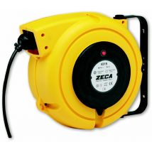 Zeca - Enrouleur de câble 7 m 3G 2,5 mm² 230V Polypropylène avec enrouleur automatique et support mural pivotant 4325 rnf