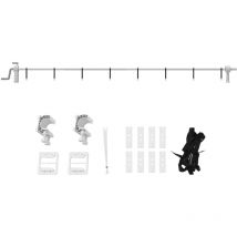 Enrouleur de couverture de piscine Mophorn ensemble d'enrouleur de couverture solaire en aluminium de 20 pieds pour piscines hors sol, enrouleur