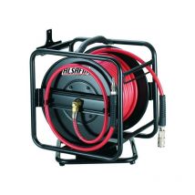 Alsafix - Enrollador de manguera neumático giratorio 360°, conexión 14', 15bar