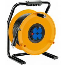Brennenstuhl H.sas - Enrouleur de câble maxi garant 4S à 4 prises avec clapets IP44 50m - H07RN-F 3G2,5