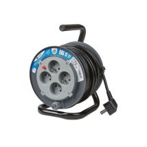 Enrouleur Ménager 15m 3G1.5 mm2 4 Prises 2P+T Avec Disjoncteur Thermique NALTO