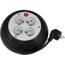 Enrouleur ménager compact 4 prises 16A+T 2m