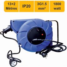 Arcotec - Enrouleur mural auto 15m 3G1.5 avec voyant + disjoncteur thermique - garantie 2 ans