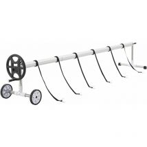Helloshop26 - Enrouleur pour bâche de piscine à longueur réglable 300-630 cm