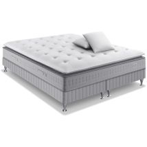 Ens Extension 160x200 Matelas H29 Ressort Ensachés, Ferme, 2 Sommiers,2 Oreillers
