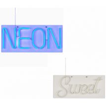 Enseigne néon led murale enseigne au néon lettrage éclairage de salle de jeux, câble usb néon rose bleu, led, lxH 45 x 20 cm, lot de 2