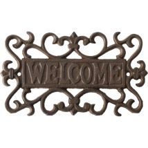 Marco Paul - Enseigne 'welcome' En Fonte - L 21,6 Cm X H 12,1 Cm - Livraison Gratuite