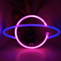 Enseignes au Néon en forme de planète LED Néon Enseigne Lumineuse Murale Décor Signes Lumineux pour la Chambre de fête cadeau de mariage lumières