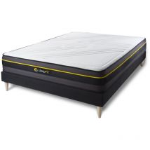 Sleepfit - Ensemble matelas sommier Active 140 x 190 cm - Couleur : Noir
