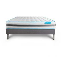 Bodycare - Ensemble matelas sommier BodyFlex 140 x 190 cm - Couleur : Gris