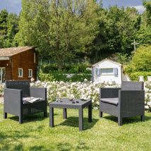 Ensemble 2 places penelope - Noir anthracite