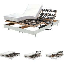 Le Quai Des Affaires - Ensemble 2 sommiers relaxation électrique flexpalace 80x200 / Blanc/ 200x156x33