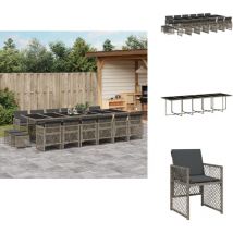 Vidaxl - Ensemble à manger de jardin 17 pcs et coussins résine tressée - Ensemble à Manger De Jardin - Ensembles à Manger De Jardin - Ensemble à