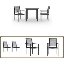 Ensemble à manger de jardin 3 pcs - Ensemble Salon De Jardin - Mobilier De Jardin - Table De Jardin - Chaises De Jardin - Table Ronde