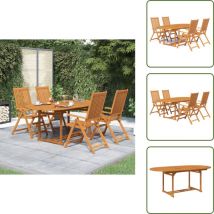 Vidaxl - Ensemble à manger de jardin 5 pcs Bois d'acacia massif - Tablette De Jardin - Salon De Jardin - Mobilier De Jardin - Acacia Massif - Table