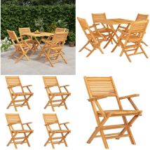 Ensemble à manger de jardin 5 pcs Bois de teck massif - Ensemble Salon De Jardin - Mobilier De Jardin - Table De Jardin - Chaises De Jardin - Bois De