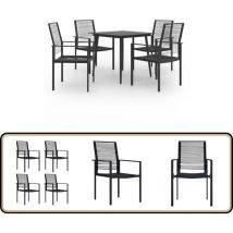 Ensemble à manger de jardin 5 pcs - Table De Jardin - Salon De Jardin - Mobilier De Jardin - Set De Jardin - Ensemble De Jardin